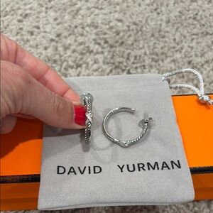 David Yurman Silver Hoop Earrings
